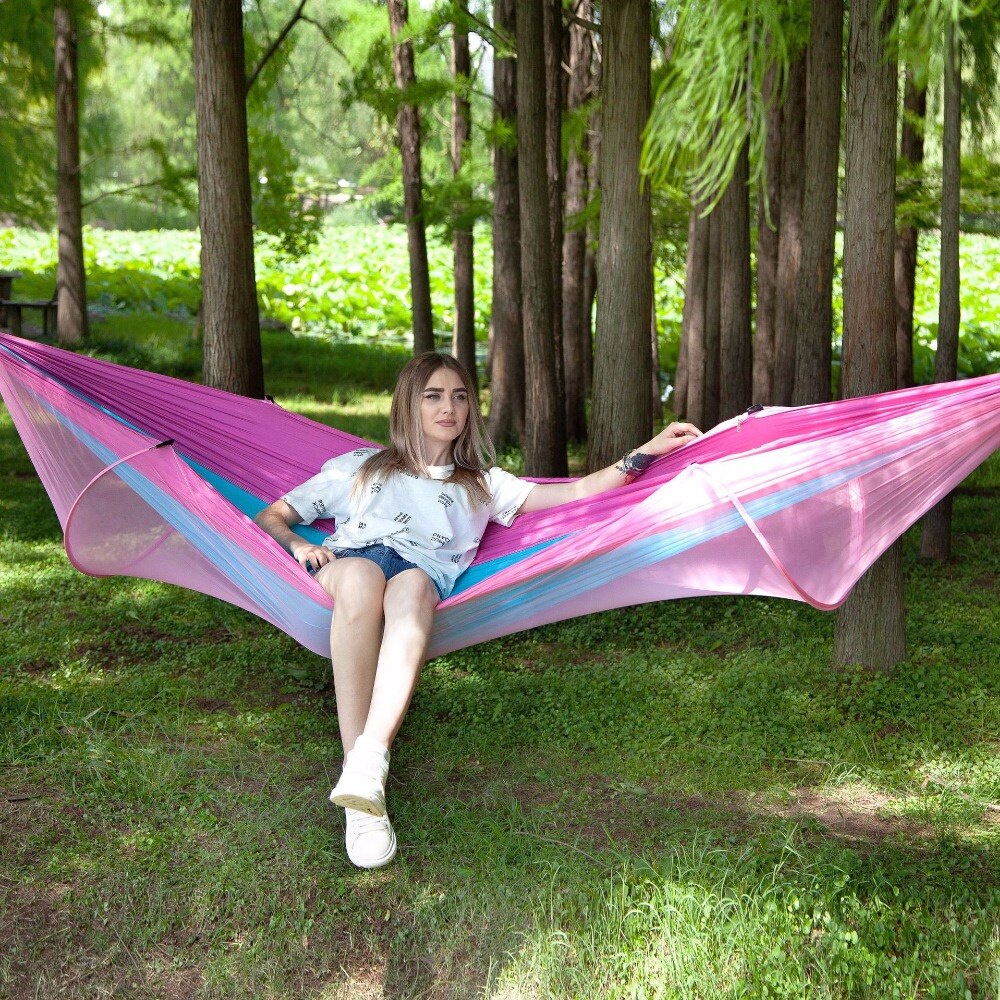 Cheap Goat Tents Parachute Fabric Portable Outdoor Camping Hammock with Mosquito Net  Hanging Swing Sleeping Bed Tree Tent   